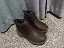 Edick意大利風(fēng)品牌羊毛雪地靴男皮毛一體靴子男鞋冬季保暖加絨加厚抗寒 奢侈品牌-棕色 39 （按平時(shí)運動(dòng)鞋尺碼下單） 曬單實(shí)拍圖