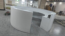 烤漆吧臺行政柜臺圓弧形前臺接待臺半圓形導診臺簡(jiǎn)約美容院收銀臺 烤漆白-直徑C型 3.4長(cháng)*0.6寬*1.0高/米 曬單實(shí)拍圖