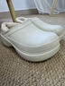 浪莎秋冬季新款防水防滑厚底包跟保暖棉鞋女士居家外穿 白色 36-37 曬單實(shí)拍圖