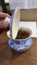 野翔寧夏蘭州八寶茶蓋碗陶瓷特大號甘肅青花瓷單個(gè)大茶杯泡茶碗三泡臺 堆料藍蓮花（300毫升） 曬單實(shí)拍圖