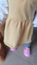 G.duck小黃鴨0-3歲女寶寶秋季甜美洋氣套裝嬰幼兒長(zhǎng)袖假兩件公主連衣裙 淺黃色 嘟熊兔褲套裝 90 cm適合10-1歲半 曬單實(shí)拍圖
