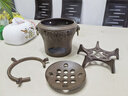 山本堂圍爐煮茶鑄鐵木炭炭爐酒精爐鐵壺炭爐煮茶爐燒水爐 立式獸紋 曬單實(shí)拍圖