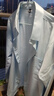 皮爾卡丹（pierre cardin）100桑蠶絲免燙抗皺男秋季彈力長(cháng)袖襯衫百搭休閑翻領(lǐng)中年透氣襯衣 2006長(cháng)袖(口袋)淺藍色 L 175/92A建議140-160斤 曬單實(shí)拍圖