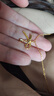 周大福蝴蝶結絲帶足金吊墜項鏈女黃金套鏈(工費:420計價(jià))EOF1387 40cm 足金 約3.70g 曬單實(shí)拍圖