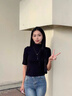 Jay山茶花毛衣鏈女掛件衣服配飾長(cháng)款項鏈吊墜掛繩掛飾送女友生日禮物 【品牌禮盒】黑色 曬單實(shí)拍圖