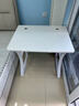 羽夢(mèng)利書(shū)桌電競桌家用電腦桌長(cháng)方形桌子工作臺簡(jiǎn)易辦公桌臥室學(xué)生學(xué)習桌 【C型儲物層板】簡(jiǎn)約白100*60cm+穿線(xiàn)孔 30*15mm鋼管 曬單實(shí)拍圖