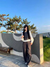 紫涵（ZIHAN）紫涵灰色上下套裝女2025秋季新款簡(jiǎn)約假兩件上衣寬松闊腿褲兩件套 灰色 M 曬單實(shí)拍圖