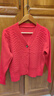 秋冬針織毛衣v領(lǐng)氣質(zhì)短毛衣開(kāi)衫外套女外搭開(kāi)衫ZT13 紅色 2XL 曬單實(shí)拍圖