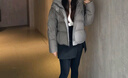 艾萊依陳都靈同款女士羽絨服2025泡芙短款連帽抽繩保暖冬外套 夜鶯灰M 曬單實(shí)拍圖
