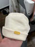 童兜逗嬰兒帽子秋冬季胎帽新生嬰幼兒純棉男女寶寶初生可愛(ài)超萌護囟門(mén)帽 米色觸角 曬單實(shí)拍圖