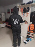 紀覓艾倫沃克alanwalker三件套 嘉豪同款DJ潮秋冬連帽男帥氣衛衣 【春秋】嘉豪同款衛衣-黑色 薄款 M 80-100斤 曬單實(shí)拍圖