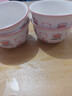 釉下彩可愛(ài)卡通碗碟套裝家用高顏值陶瓷碗筷盤(pán)餐具 小豬碗4碗 4件套 曬單實(shí)拍圖