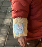 美麗新袖套毛絨2雙裝兒童寶寶嬰幼保暖套袖防塵防污兒童袖筒小熊+恐龍 曬單實(shí)拍圖