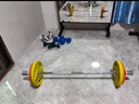 康斯特（KANGSITE）杠鈴套裝奧桿大孔包膠硬拉舉重臥推100公斤組合扛鈴家用健身器材 1.5米 奧桿+60公斤彩膠片 曬單實(shí)拍圖