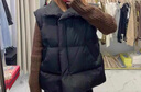 秋冬款坎肩馬甲女韓版寬松外穿棉馬夾保暖外套立領(lǐng)棉服背心J05 黑色 L（115-130斤） 曬單實(shí)拍圖