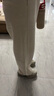 朗文斯?。↙.WEST）女2025冬季新款百搭褲子松緊腰顯瘦直筒休閑褲 米色 M 100-110斤 曬單實(shí)拍圖