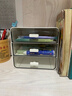 得力（deli）抽屜式桌面收納盒 筆筒文具收納辦公室書(shū)桌宿舍整理神器化妝品置物架 辦公用品 大號PK137 曬單實(shí)拍圖