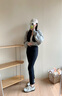 美麗衣櫥（BEAUTIFUL WARDROBE）純色簡(jiǎn)約女式牛仔褲2025秋季小個(gè)子休閑百搭九分直筒褲子女 曬單實(shí)拍圖
