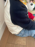 Teenie WeenieKids小熊童裝25年新款秋冬男女寶寶加絨撞色袖衛衣 藏青色 110 cm 曬單實(shí)拍圖