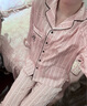 維多利亞的秘密（Victoria's Secret）田曦薇同款 宅度假水光綢家居服絲滑親膚長(zhǎng)袖長(zhǎng)褲睡衣套裝 曬單實(shí)拍圖