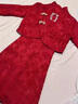 紀覓粉色訂婚服  裙新中式旗袍敬酒服新娘回門(mén)結婚套裝伴娘秋冬季長(cháng)袖 酒紅色長(cháng)裙套裝 S 曬單實(shí)拍圖