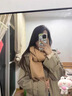 HR赫蓮娜羊毛圍巾2025冬季新款保暖圍脖高檔生日新年禮物送女生女友 卡其色【高檔禮盒】 曬單實(shí)拍圖