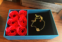 中國黃金（CHINA GOLD）黃金手鏈莫比烏斯金手鏈女士足金送媽媽老婆女友生日情人節禮物 莫比烏斯雙層手鏈+摯愛(ài)玫瑰禮盒 曬單實(shí)拍圖