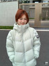駱駝火山[迪麗熱巴同款]鵝絨服女冬季2025新款情侶加厚短款連帽羽絨服 曬單實(shí)拍圖