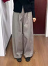 棉致美式復(fù)古工裝休閑褲子女秋冬季新款小個(gè)子高腰寬松顯瘦闊腿彎刀褲 1599卡其色【高品質(zhì)】 L 100-120斤 曬單實(shí)拍圖