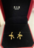 周大福 蝴蝶結(jié)足金黃金耳飾耳釘(工費(fèi)320)約2.6g EOF1389 曬單實(shí)拍圖