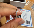 DRAGBOLL鉑金PT950戒指真鉆純銀戒指結婚求婚鉆戒紀念日送女友生日禮物 免費定制刻字/賀卡請拍此選項 曬單實拍圖