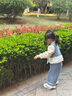 G.DUCKKIDS小黃鴨童裝女童套裝秋裝洋氣公主裝兒童衣服小女孩牛仔花邊三件套 蝴蝶結三件套 110 （建議身高100cm 4-5歲）cm 曬單實(shí)拍圖