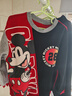 Disney baby迪士尼男童套裝兒童抑菌衛衣衛褲中小童裝休閑兩件套秋 大紅 120 曬單實(shí)拍圖