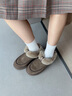 UGG【雙11預售】秋季女士時(shí)尚純色保暖茸茸短靴懶人毛毛鞋 1158224 HCK | 胡桃木色 36 鞋款偏小，建議拍大一碼 曬單實(shí)拍圖