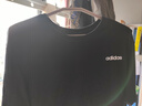 阿迪達(dá)斯 （adidas）棉黑色短袖t恤男圓領(lǐng)夏季半袖男休閑百搭上衣男裝2XL碼 曬單實(shí)拍圖
