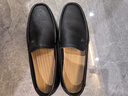 奧康（Aokang）商務(wù)休閑皮鞋男牛皮軟底舒適套腳樂(lè )福鞋黑色41碼 曬單實(shí)拍圖
