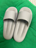 三利拖鞋eva防臭靜音男高回彈緩震踩屎感室內女居家涼拖 淺灰 42-43 曬單實(shí)拍圖