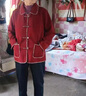 楚慕中老年女裝春秋款外套中年女裝新款大碼薄款媽媽裝50歲洋氣上衣 酒紅色 2XL （建議體重105-120斤） 曬單實(shí)拍圖