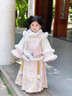 安妮優(yōu)兒（Anneyol）馬面裙女童漢服冬季2025新款古裝兒童秋冬裝國風(fēng)加厚旗袍裙拜年服 粉色 110 曬單實(shí)拍圖