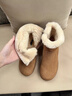 百麗（Belle）厚底增高復古雪地靴女2025冬新商場(chǎng)同款加毛保暖短靴E6W1DDD5 棕色 39 曬單實(shí)拍圖
