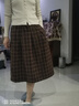 啄木鳥(niǎo)格子毛呢半身裙2024半身裙新款秋冬復古顯瘦遮肉中長(cháng)款裙子 咖色 L建議116-130斤 曬單實(shí)拍圖