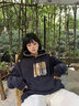 佐敘 衛衣女 2025秋冬季加絨加厚學(xué)生韓版寬松休閑百搭上衣外套女簡(jiǎn)約 藏青色【加絨】 M 【建議85-105斤】 曬單實(shí)拍圖