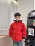 G.DUCKKIDS男童羽絨服冬季2025新年衣服兒童拜年服寶寶冬裝加厚過(guò)年紅色外套 紅色 黑帽羽絨服 120 (L) - 曬單實(shí)拍圖