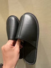 GPHF日本高端真皮涼拖鞋男女牛筋底夏季情侶居家用室內防滑不臭腳牛皮 黑色 29 【適合43-44碼】 曬單實(shí)拍圖