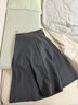 優(yōu)衣庫女裝絨面針織喇叭中裙/半身裙裙子481434 06 鉛灰色 M /160/68A 曬單實(shí)拍圖