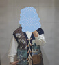 兩三事梵高文藝 未馴之靈 2025秋季新款花色兩面穿綁帶套頭毛衣女 棕花色 L 曬單實(shí)拍圖