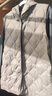 皮爾卡丹（pierre cardin）連帽羽絨棉馬甲女2026年春秋新款菱形格輕薄短款外穿寬松羽絨棉服 卡其色  M 90-120斤 曬單實(shí)拍圖