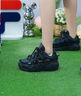 FILA FUSION斐樂(lè )男女鞋時(shí)尚情侶面包鞋復古休閑鞋籃球鞋運動(dòng)鞋 車(chē)漆黑/神秘灰-SF情侶同款 36.5 曬單實(shí)拍圖