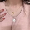 中國黃金莫比烏斯環(huán)黃金項鏈女足金吊墜七夕情人節(jié)禮物送女友媽媽老婆生日 足金吊墜+18K黃金鏈+證書禮盒 曬單實拍圖