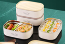 HUYO304不銹鋼保溫飯盒上班族學(xué)生專(zhuān)用帶飯便當盒新款可微波分格餐盒 黃色【雙格800ml】304保鮮餐盒 曬單實(shí)拍圖